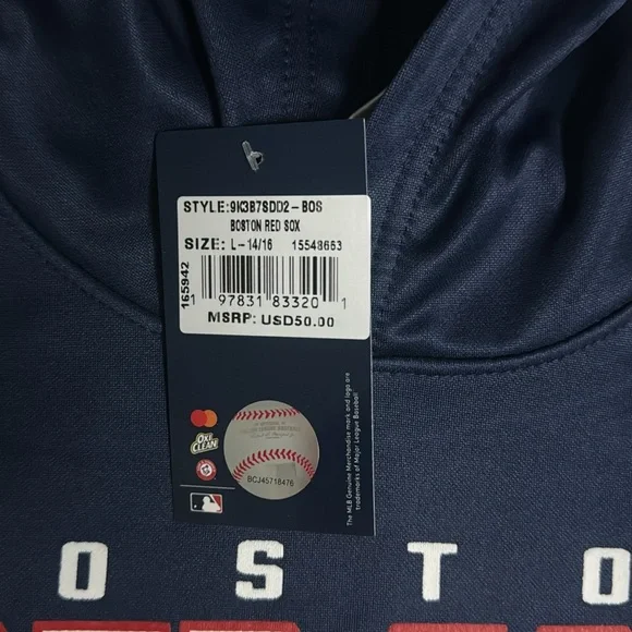 NWT MLB Genuine UNIXEX Hoodie “Boston Red Sox” - Picture 3 of 4